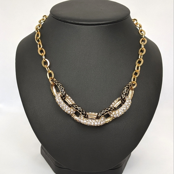 ♠️+ Chunky Enamel Rhinestone Snake Pattern Chain - Picture 6 of 6